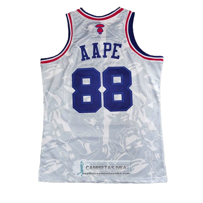 Camiseta All Star 1988 AAPE x Mitchell & Ness Blanco